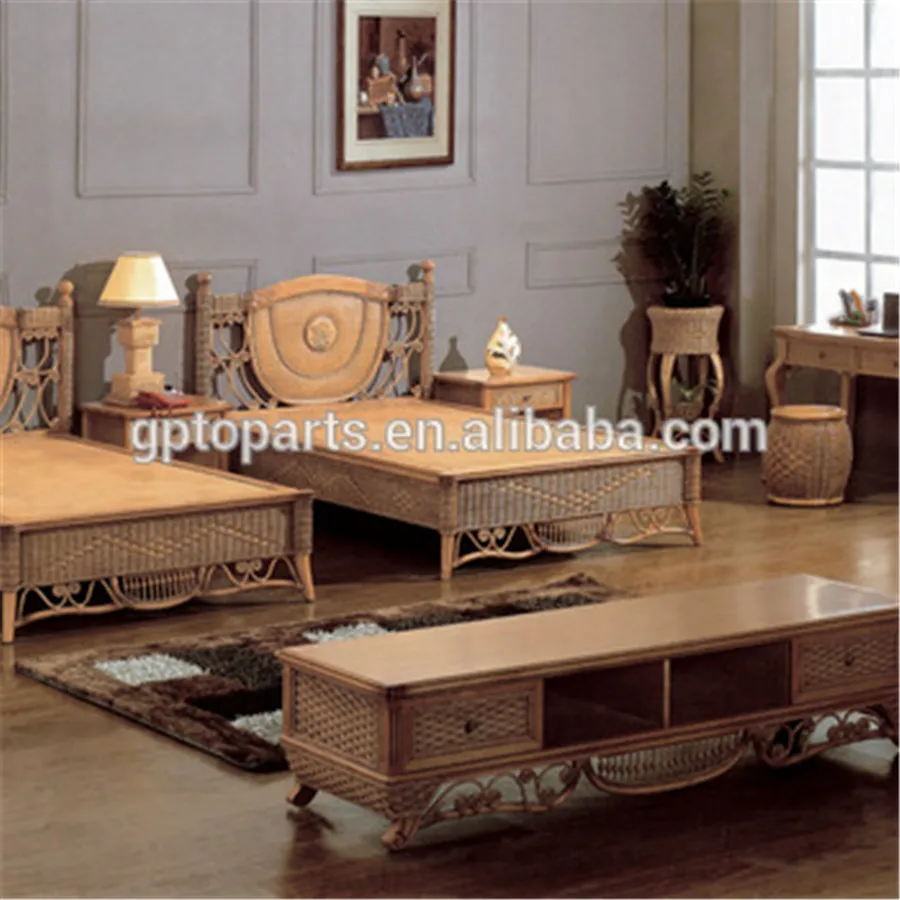 Latest cheap rattan bedroom furniture for sale