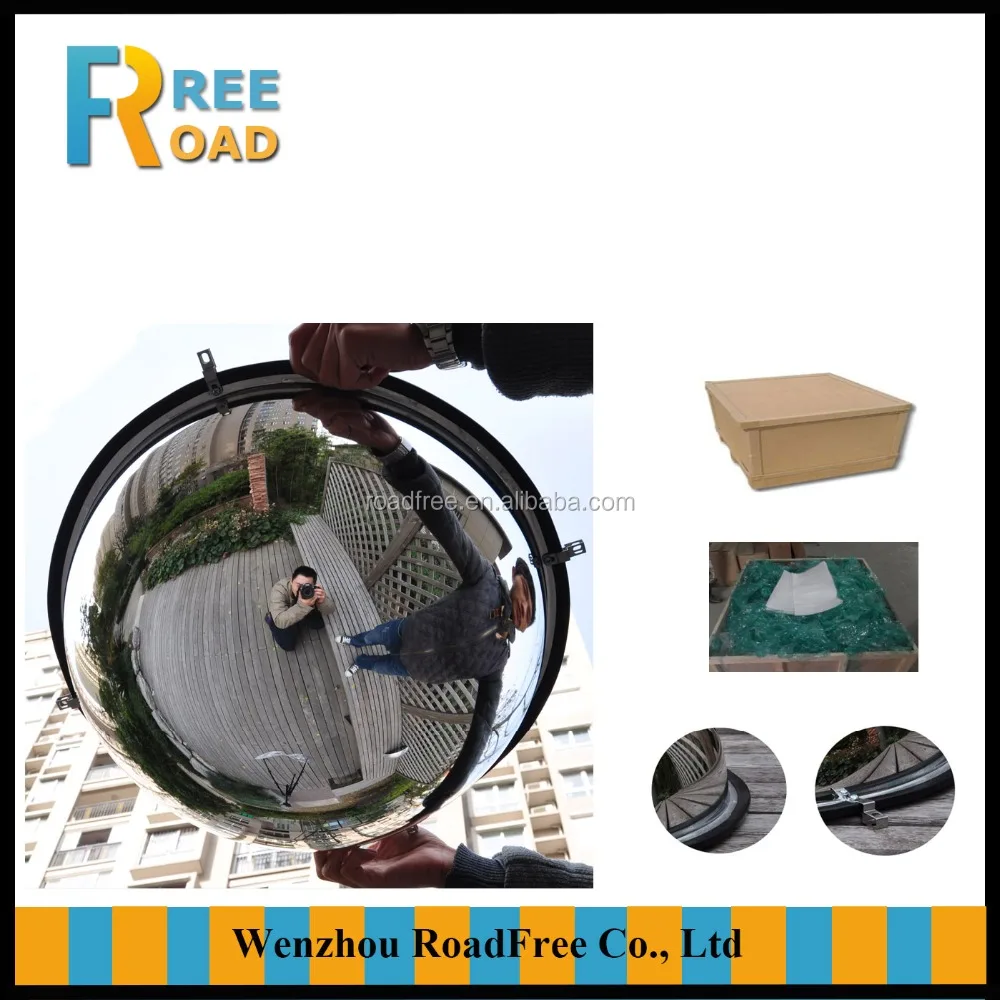 Выпуклое безопасное зеркало с полным покрытием из нержавеющей стали толщиной 1,8 мм