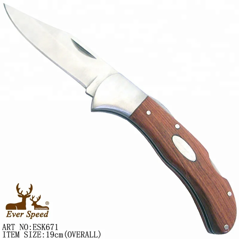 Stainless blade camping Rosewood handle pocket folding tactical knife survival