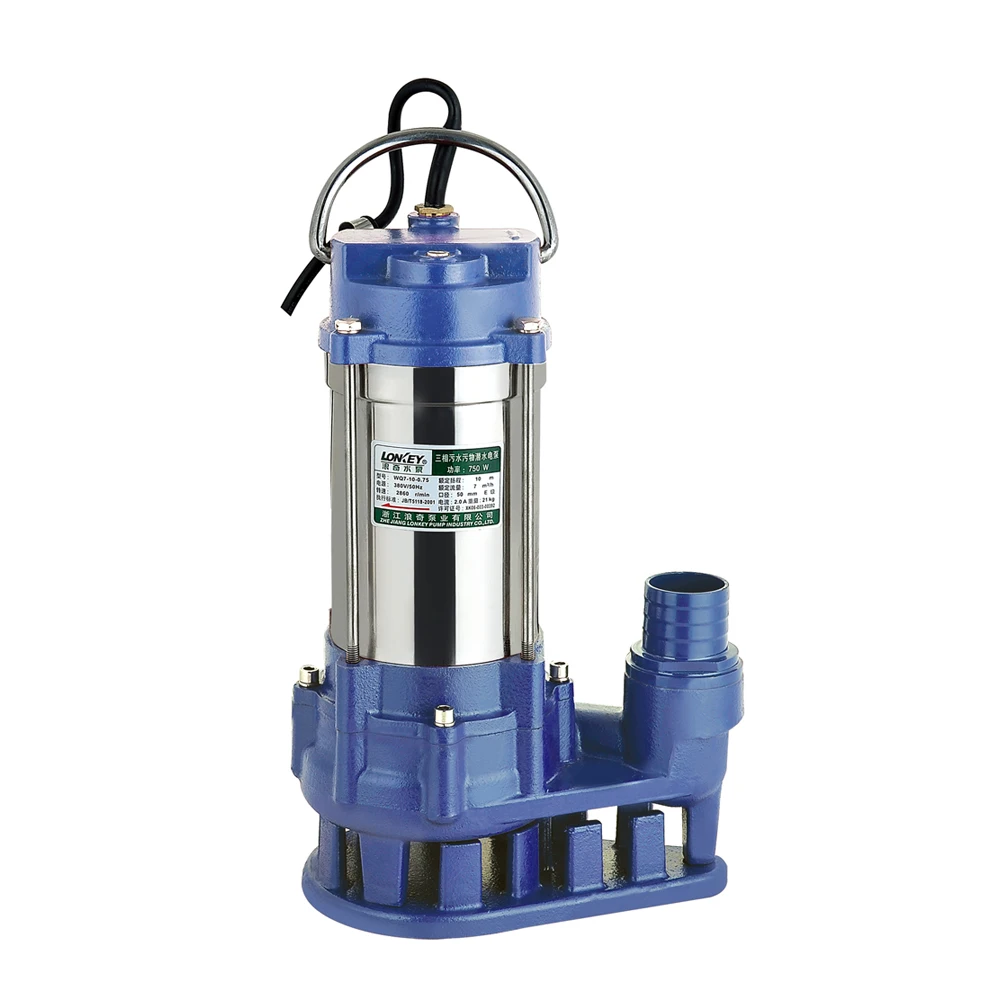 Sewage waste electric submersible water pump