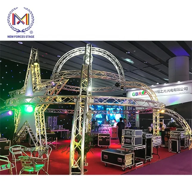 Outdoor Indoor Lightweight Aluminum Dj Round Truss, Stage Decoration Truss For Concert Stage Rotating Lighting Truss