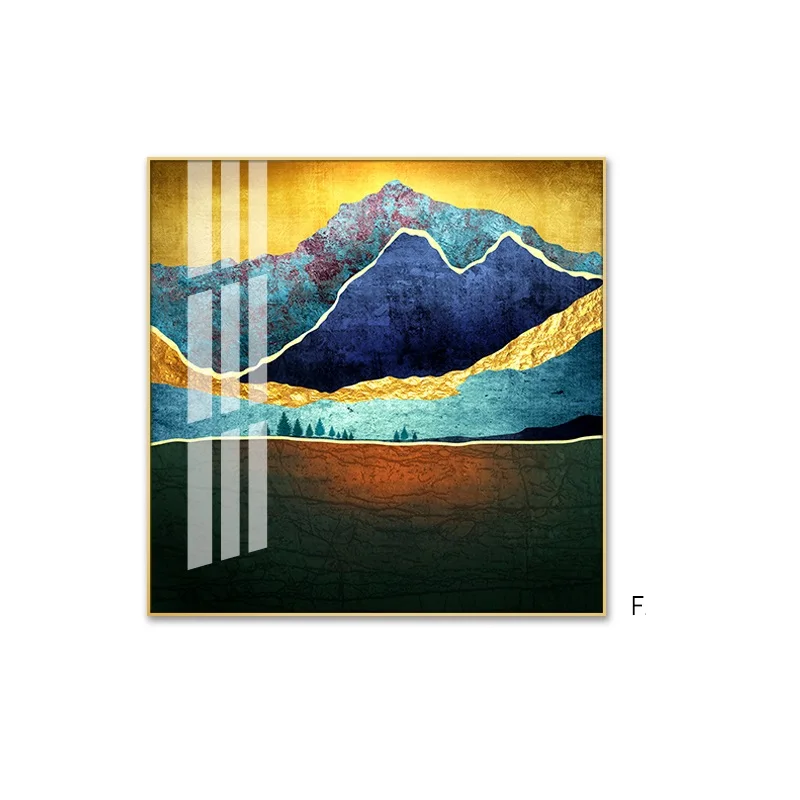 Abstract Picture Painting Glass Crystal Wall Art With Aluminium Frame