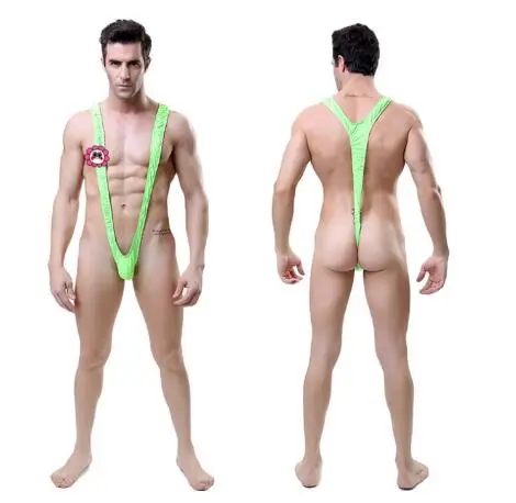 2022 мужской сексуальный купальник бикини Borat нижнее белье Цельный с открытыми ягодицами мужское трико боди