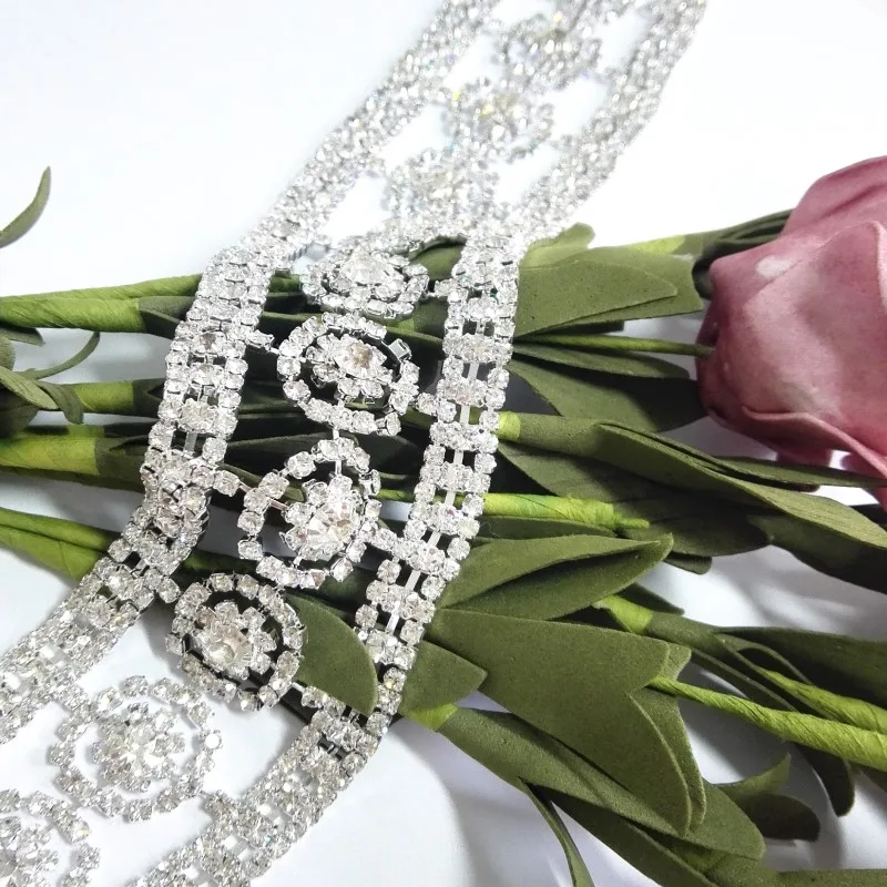 
Big Size Thin Full Rhinestone Crystal Chain Trimming for Wedding 