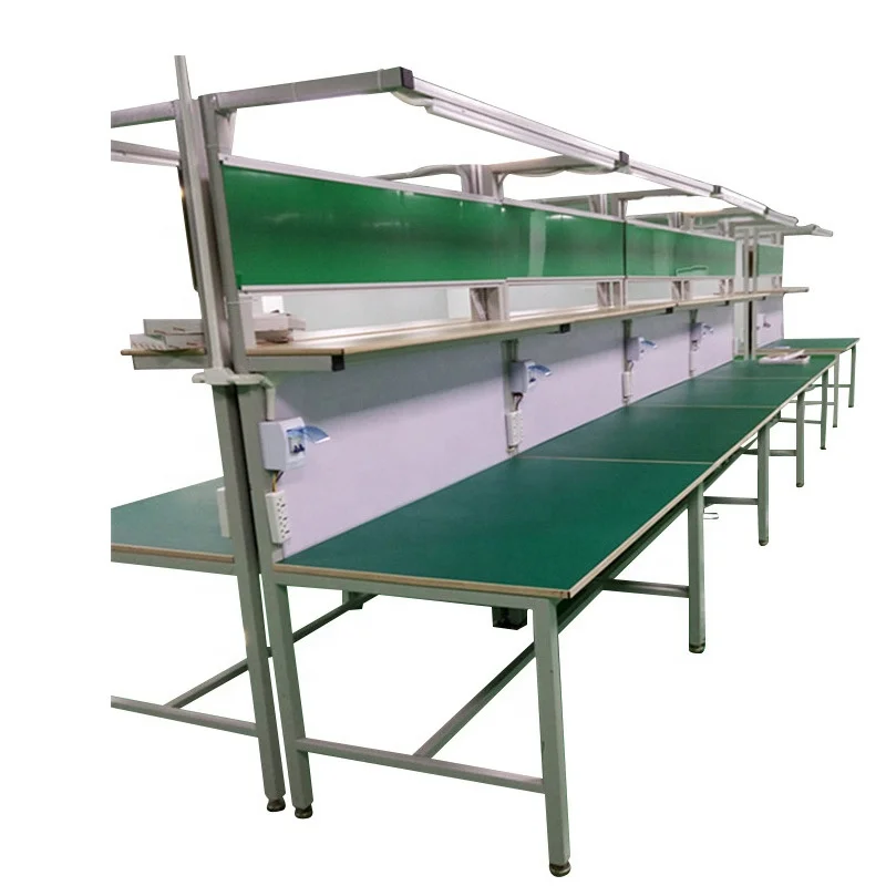 Custom electronics factory assembly line production station assembly station anti-static workbench