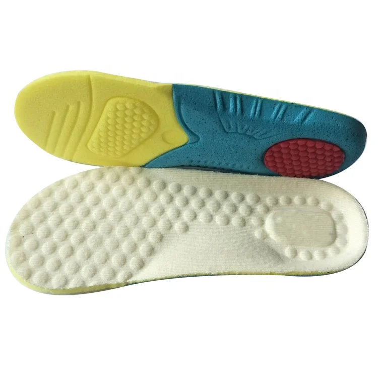 Custom logo Design Soft acupuncture  breathable Non-slip Arch Support Comfort Insole For Shoes