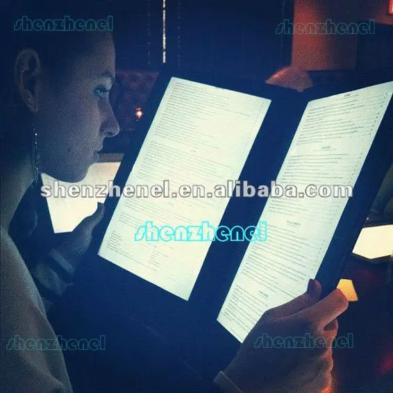 Светодиодная книга меню для ресторана