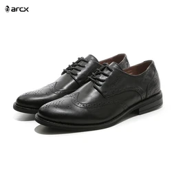 ARCX Wholesale Fashion Design Full Brogue Style Men Genuine Leather Shoes