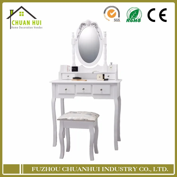 Продажа красного дерева комод стол, cherry косметический туалетный столик с ящиком