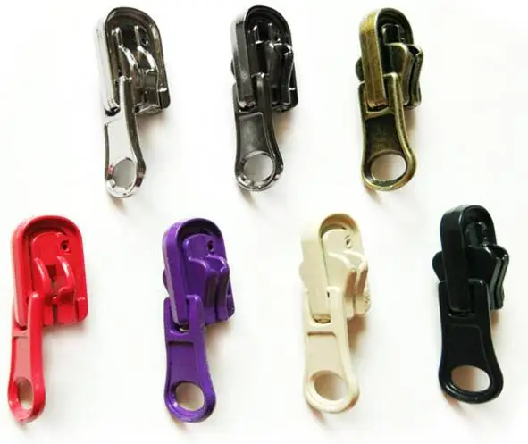 resin slider plastic zipper pull reversible zipper slider with thumb puller