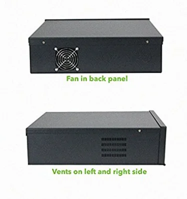 Большой Сверхмощный 16 Калибр 18x18x5 дюймов черный замок безопасности DVR с вентилятором