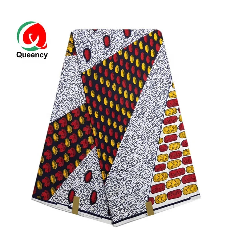 
Queency High Quality Wax Printed African Ankara Cotton Fabric 