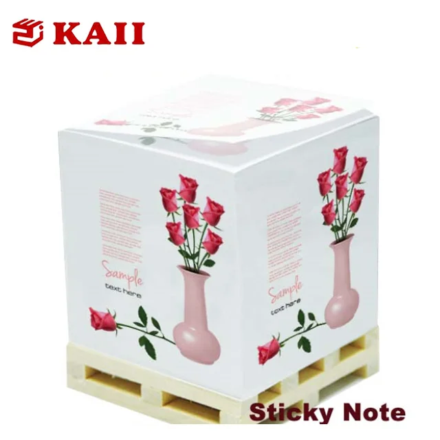Custom 3x3 Inch Paper Block Paper Cube Notepad With Wooden Pallet Factory With Best Quality In China