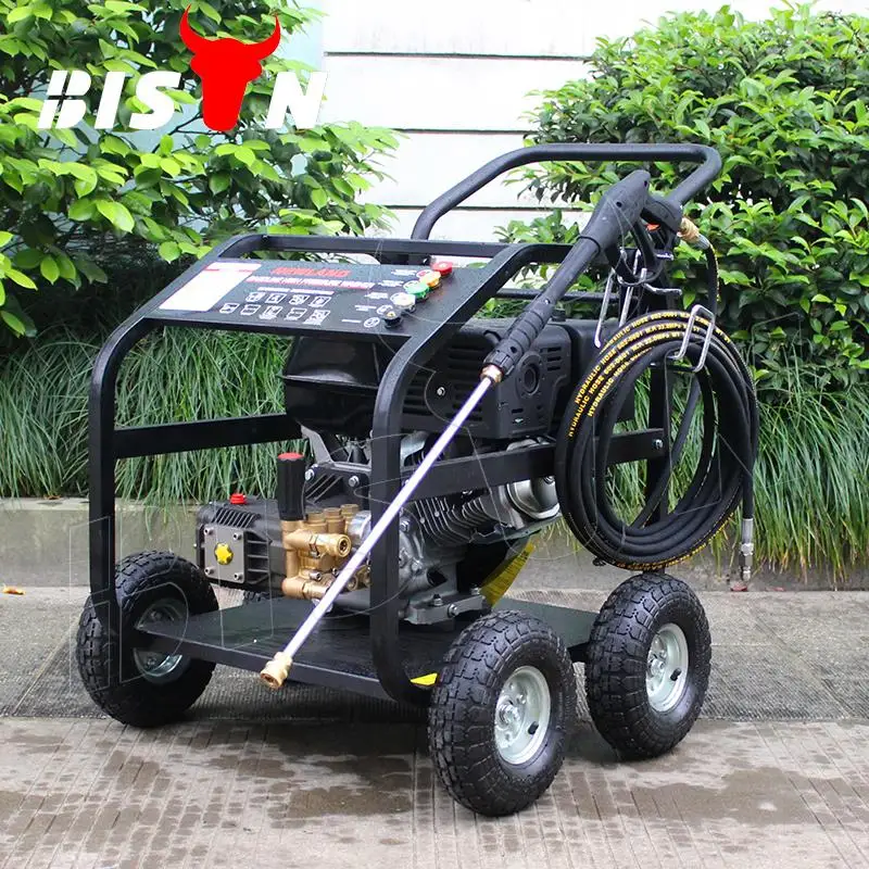 Bison(China) BS200B 2900 PSI Car Wash Equipment 200 Bar Mobile Petrol High Pressure Cleaner Water Jet