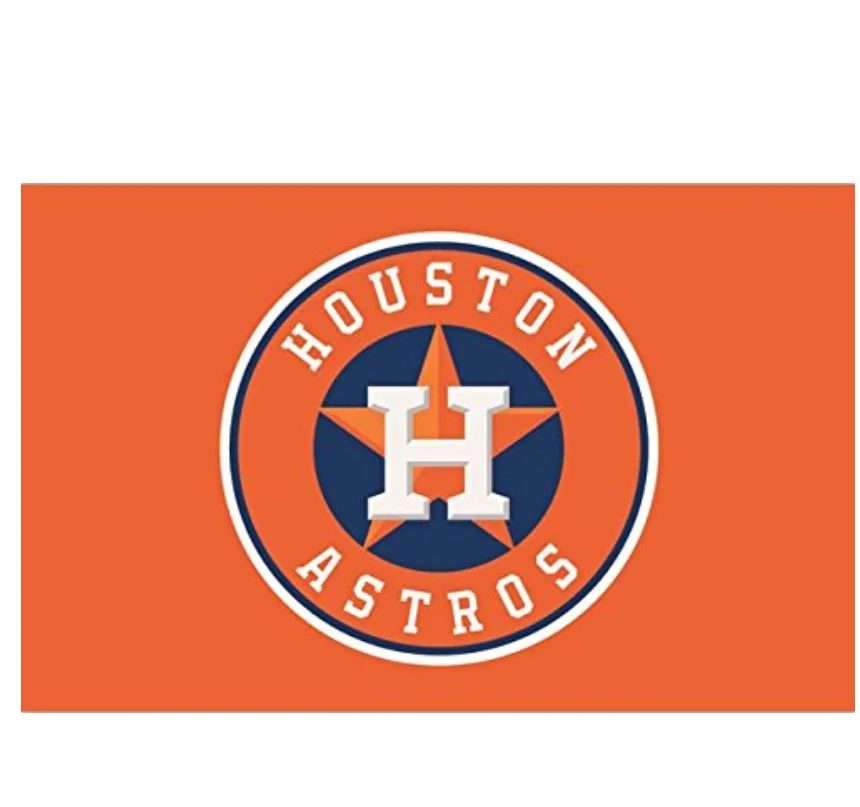 
MLB Houston Astros Super Fan Team Banners Major League World Series 3-foot by 5-foot Banner Orange Blue Star champion Flag 