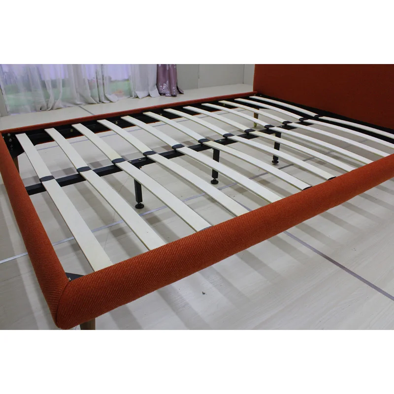 
cheap Upholstered Wooden double size bed 