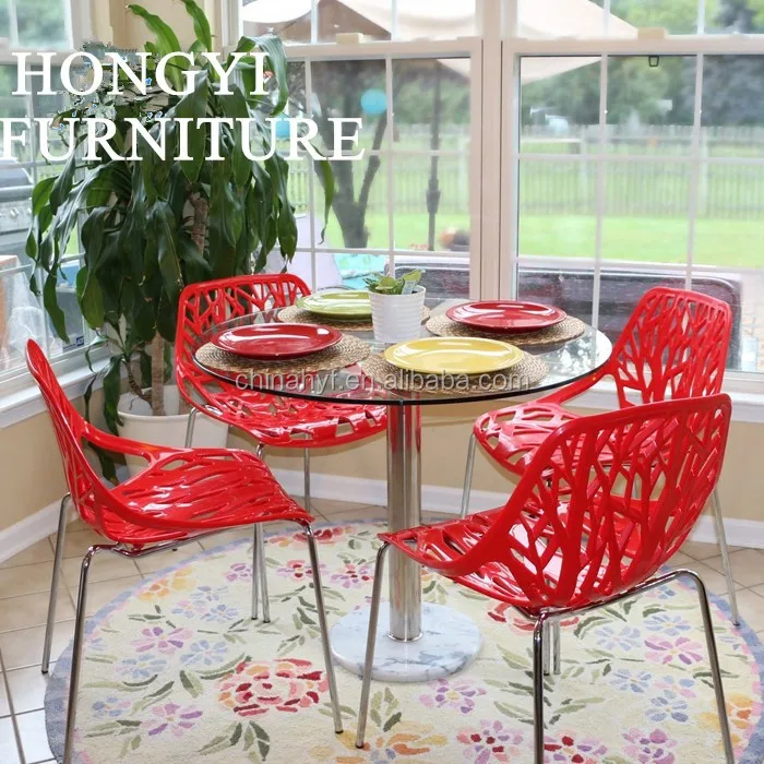 Leisuremod Modern Asbury Dining Chairs With Chromed Legs In Green PP-124C