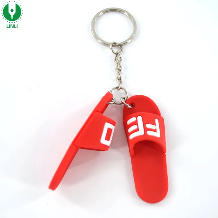 
Advertising Custom Logo Soft PVC Sandal Keychain 