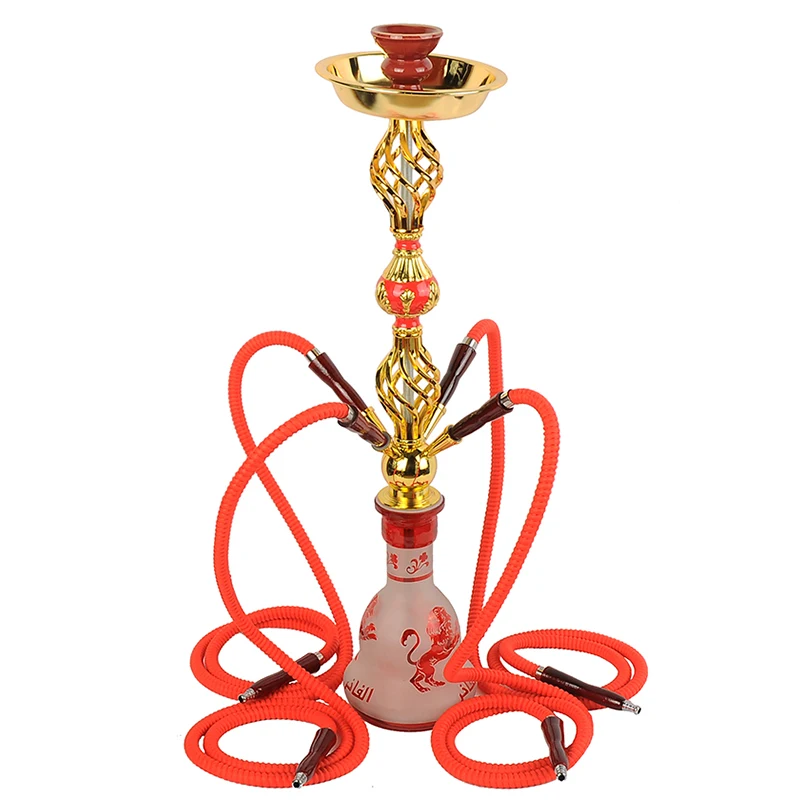 Multi hose shisha good design cheap price metal glass hookah