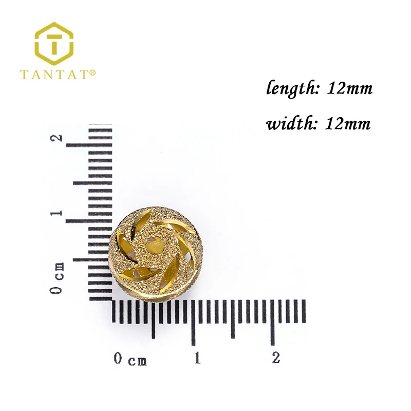 Spacer Beads brass plating micro pave zircon round beads DIY jewelry accessories