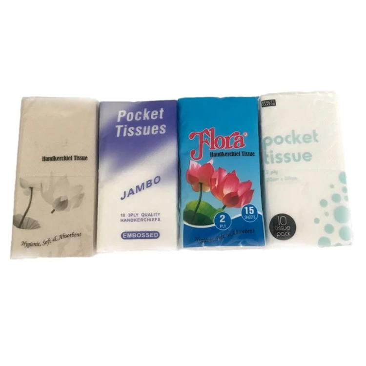 Premium super soft 15 sheets 2ply pocket tissue paper handkerchief