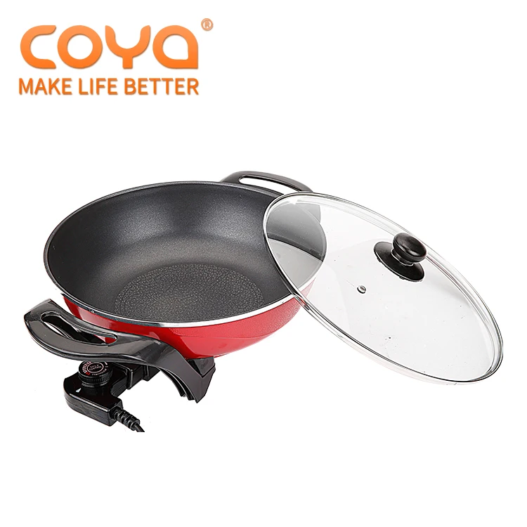 
8cm Depth Electrical Steel Wok Skillets Multifunction Electric Skillet 