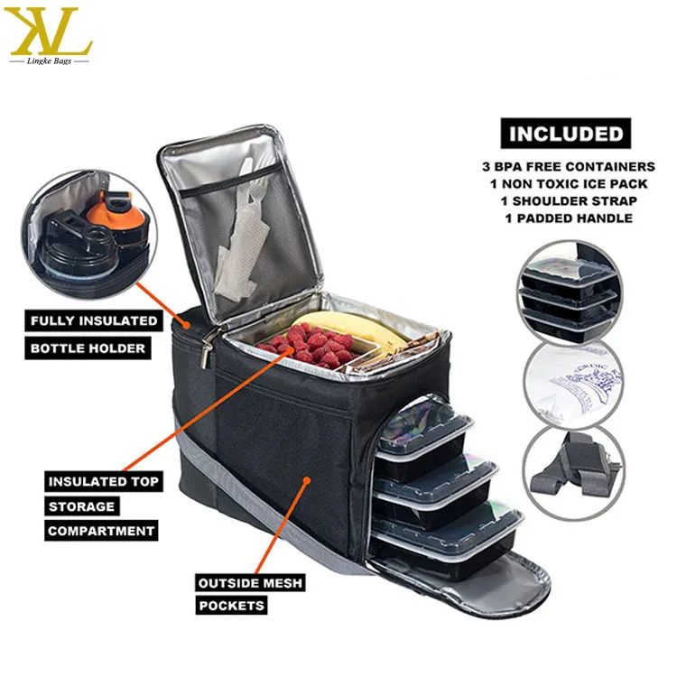 Picnic Ice Cooler Box, Cooler Portable Freezer Fitness Meal Prep Bag