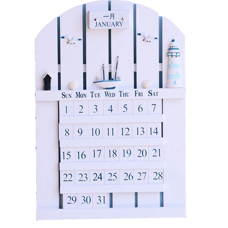 Новый вечный деревянный настенный календарь