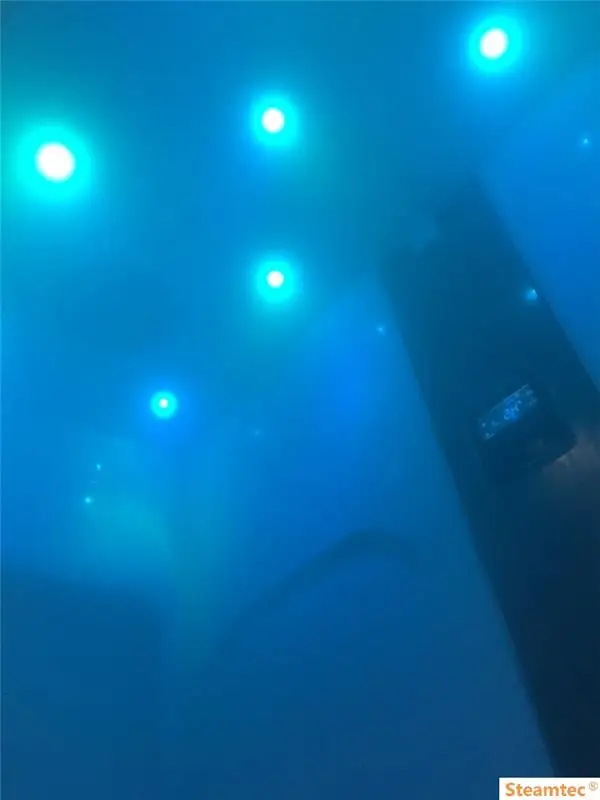 Colorful led waterproof sauna light, steam room led light, sauna lamp