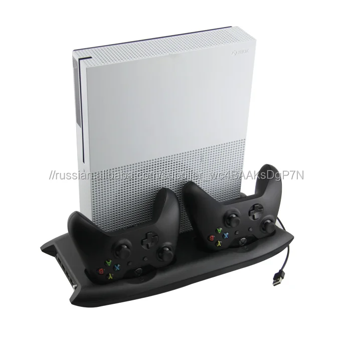 4 порта USB контроллер Подставка для зарядки с Вентилятор охлаждения игры хранения стойки для Xbox One X консоли