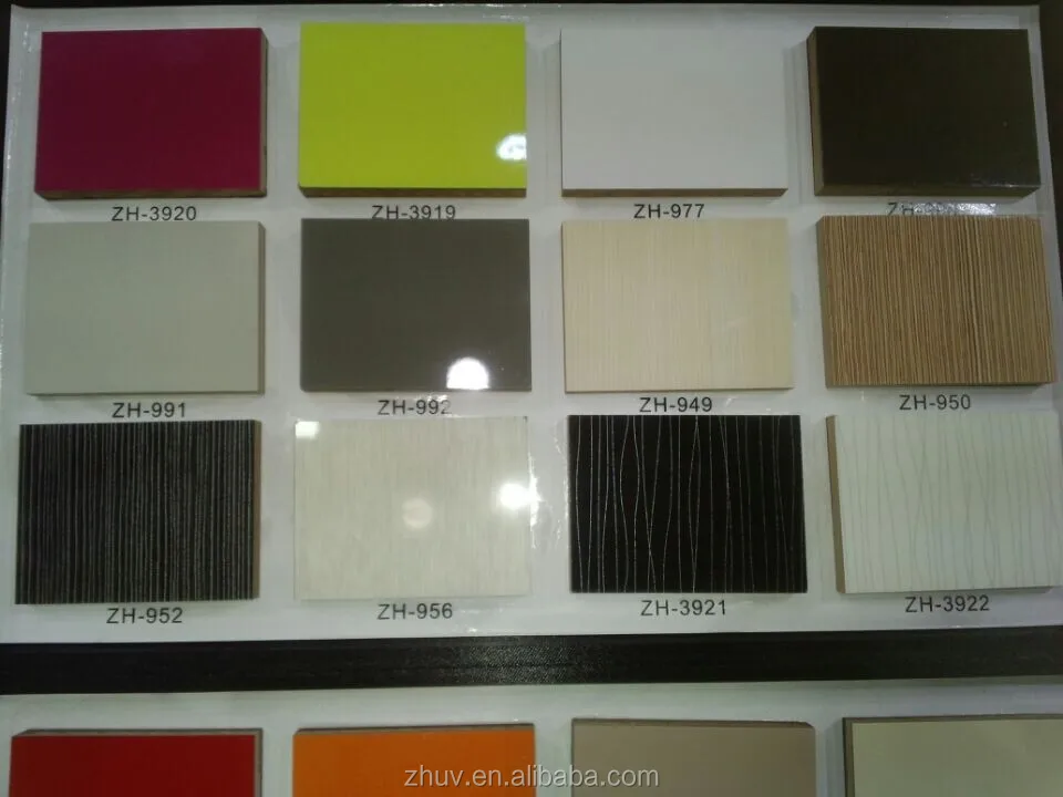 Высокоглянцевый УФ МДФ ZH с блестящими точками для кухонного шкафа