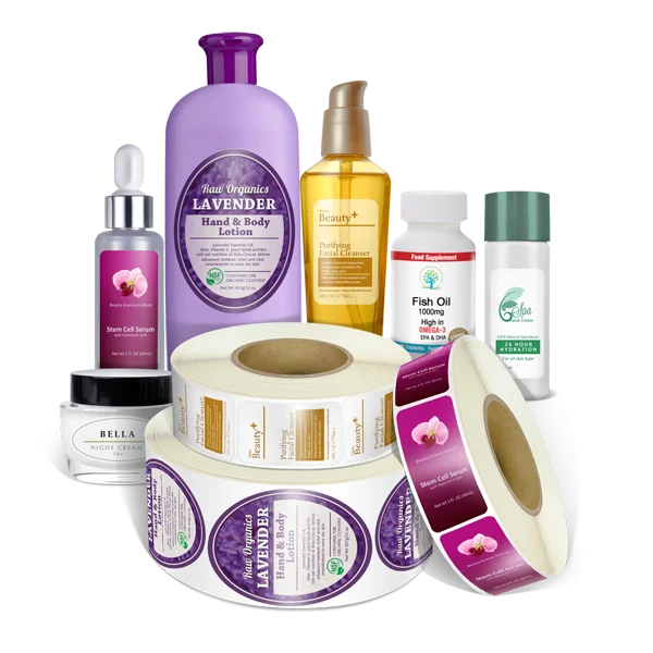 Custom Design Waterproof oil-proof makeup beauty Self Adhesive cosmetic bottle label sticker