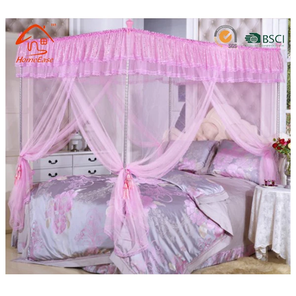 Wholesale Cheap New Design Portable Double Bed Folding Foldable Polyester Bed Net Treated