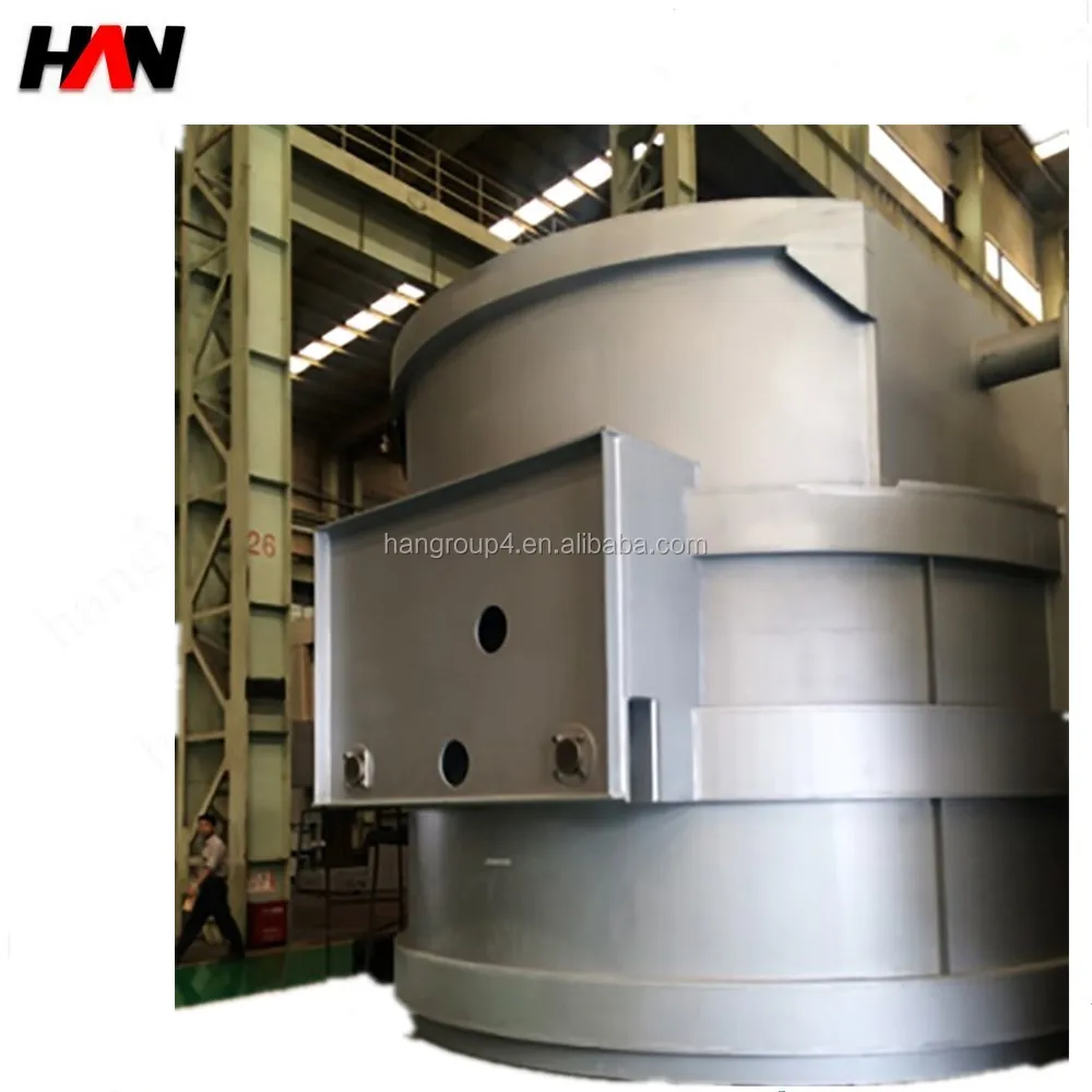 Electrode lifting system electric arc furnace shell