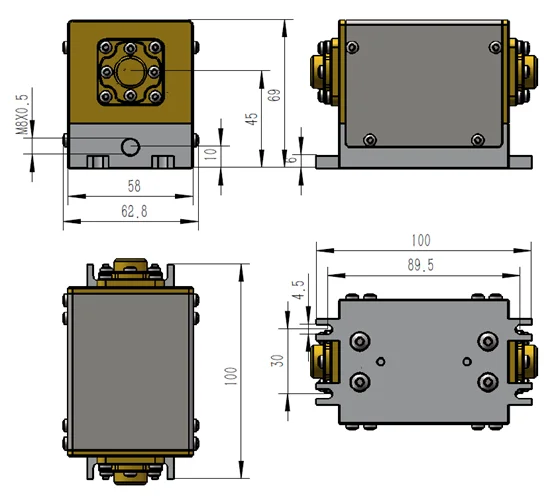 High power DPSS diode pump laser module nd yag gain module