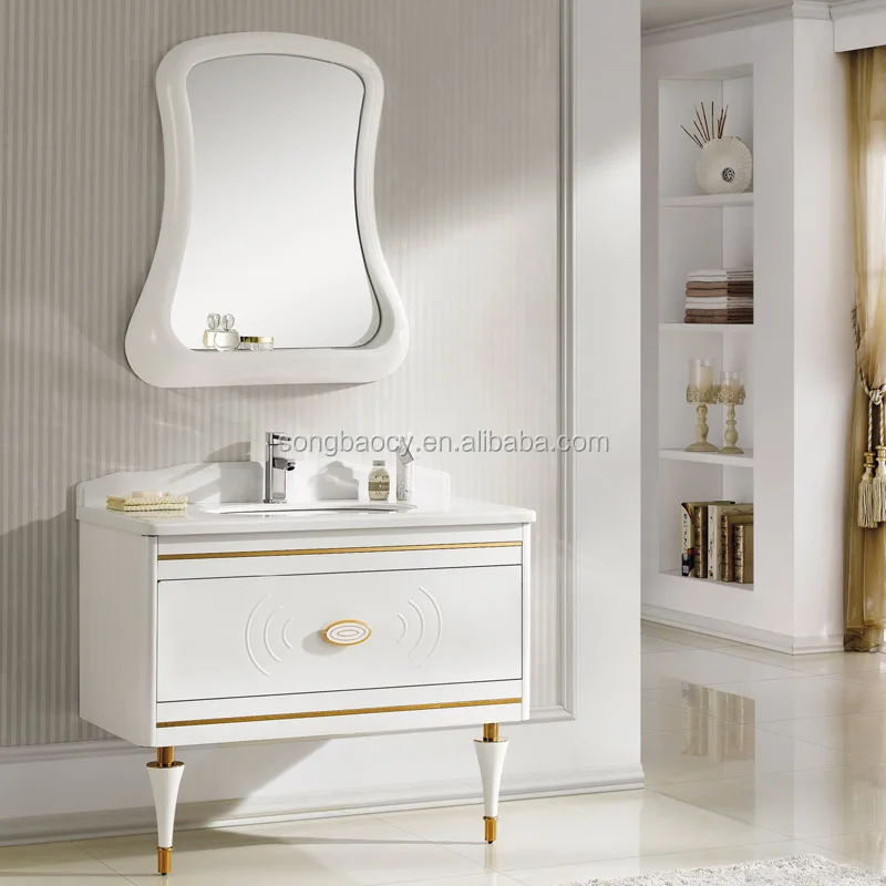 Top GradeWall and Floor Mounted Stainless Steel Bathroom Cabinet Mirror Cabinet