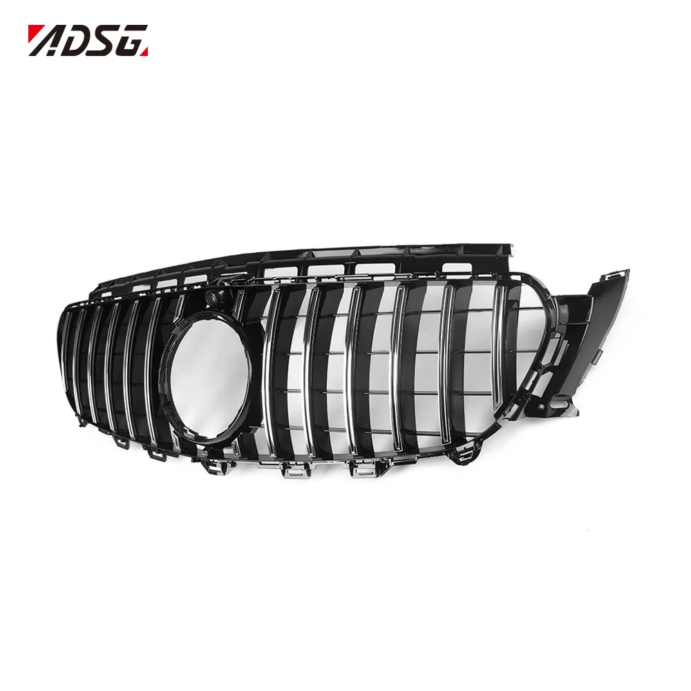 GT стиль ABS передний бампер Серебряный гриль решетка для Mercedes Benz E класс W213 W238 E43 E53 E63s 2016 +