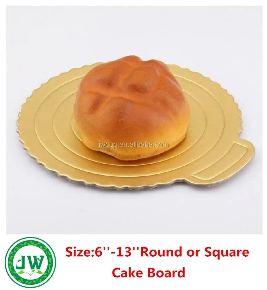 Foil Paper Cake Bases Boards Mini Cake Board Golden Custom Logo PE Free JW Customized Gravure Printing Food Wrapping Paper