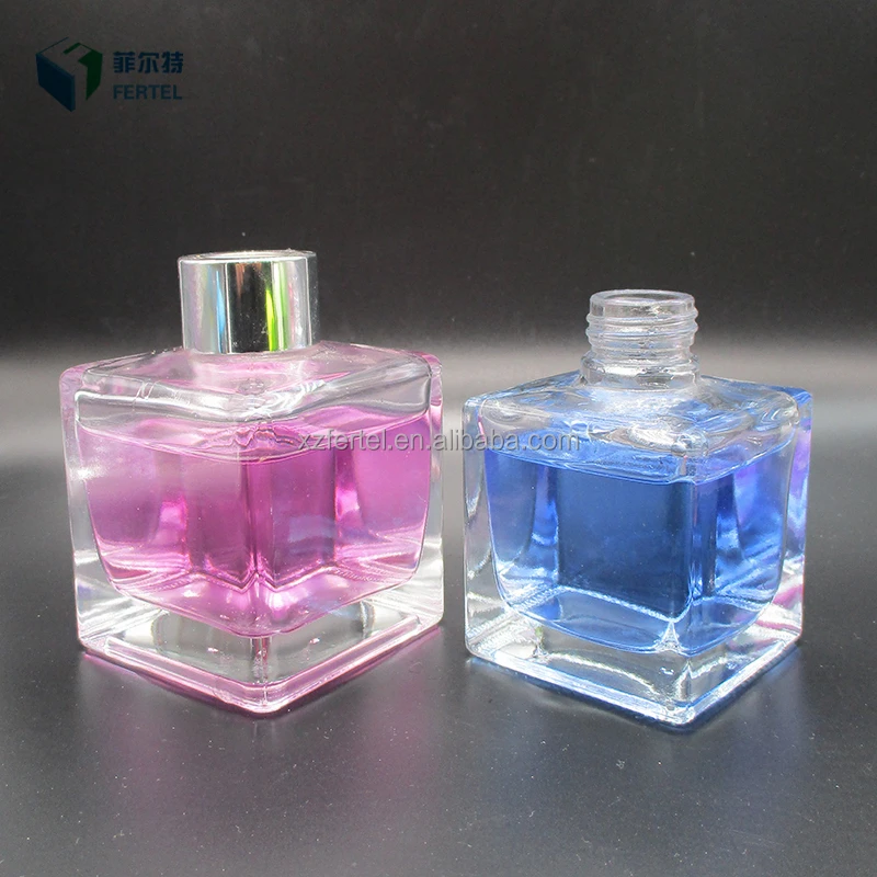 
New 100ml 120ml 150ml Glass square Reed aroma sticks holder diffuser professional Bottle with private label 