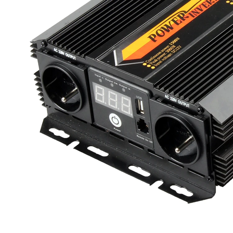 Converter for Home Camping High Efficiency 3000w power inverter dc 12v 24v to 220v ac modify sine wave solar inverter 3000w