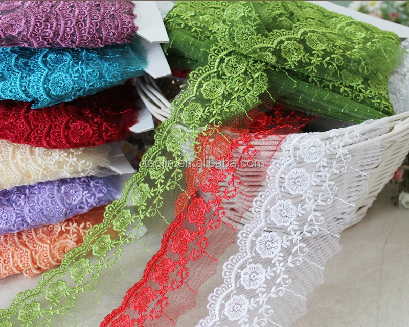 2016 New Design Nylon Bridal Lace Fabric