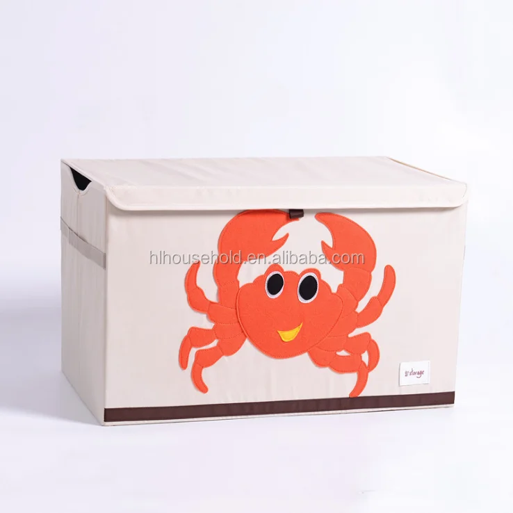 Super Cute Cow Design Canvas Kids Toy Organizer Baby Clothing Storage Box