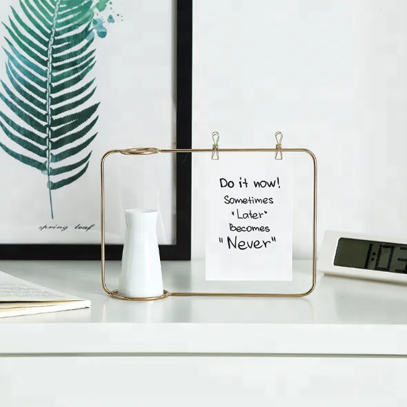 Ins photo frame Nordic vase simple iron frame ceramic green planter