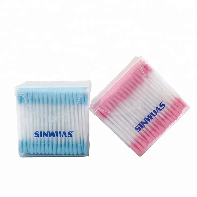 Factory price well sealed multifunctional medium hardness disposable cotton buds swabs