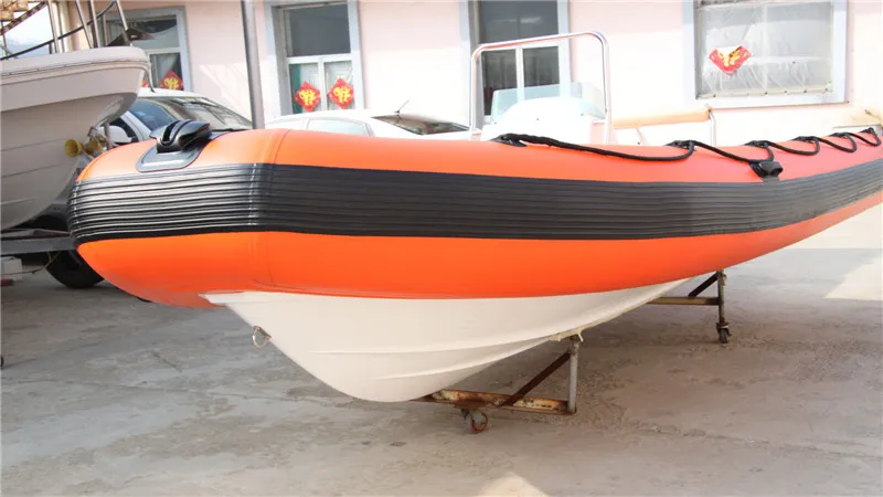 
RIB hypalon inflatable boat outboard motor rigid fiberglass fishing strong quality hand made boat for sale 