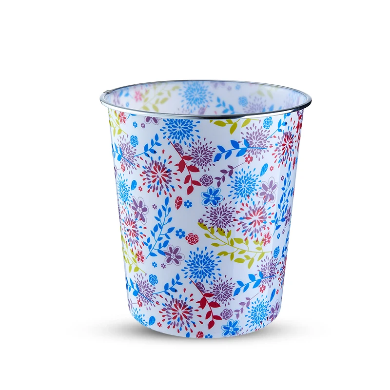 Decorative gold color hotel room dustbin plastic sale price