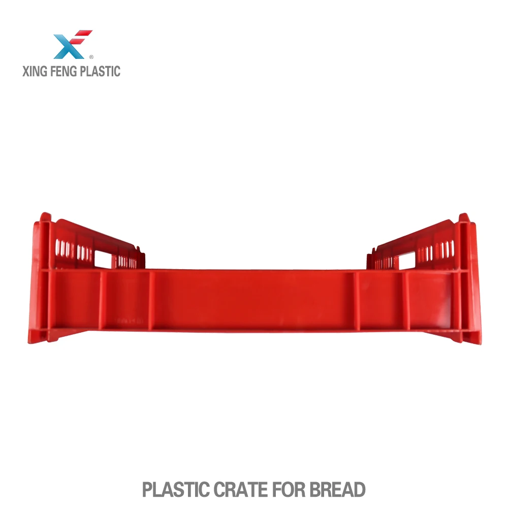Stackable food grade plastic bread crate 545*485*162mm