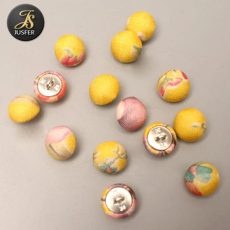 color fabric wire shank buttons with ball top