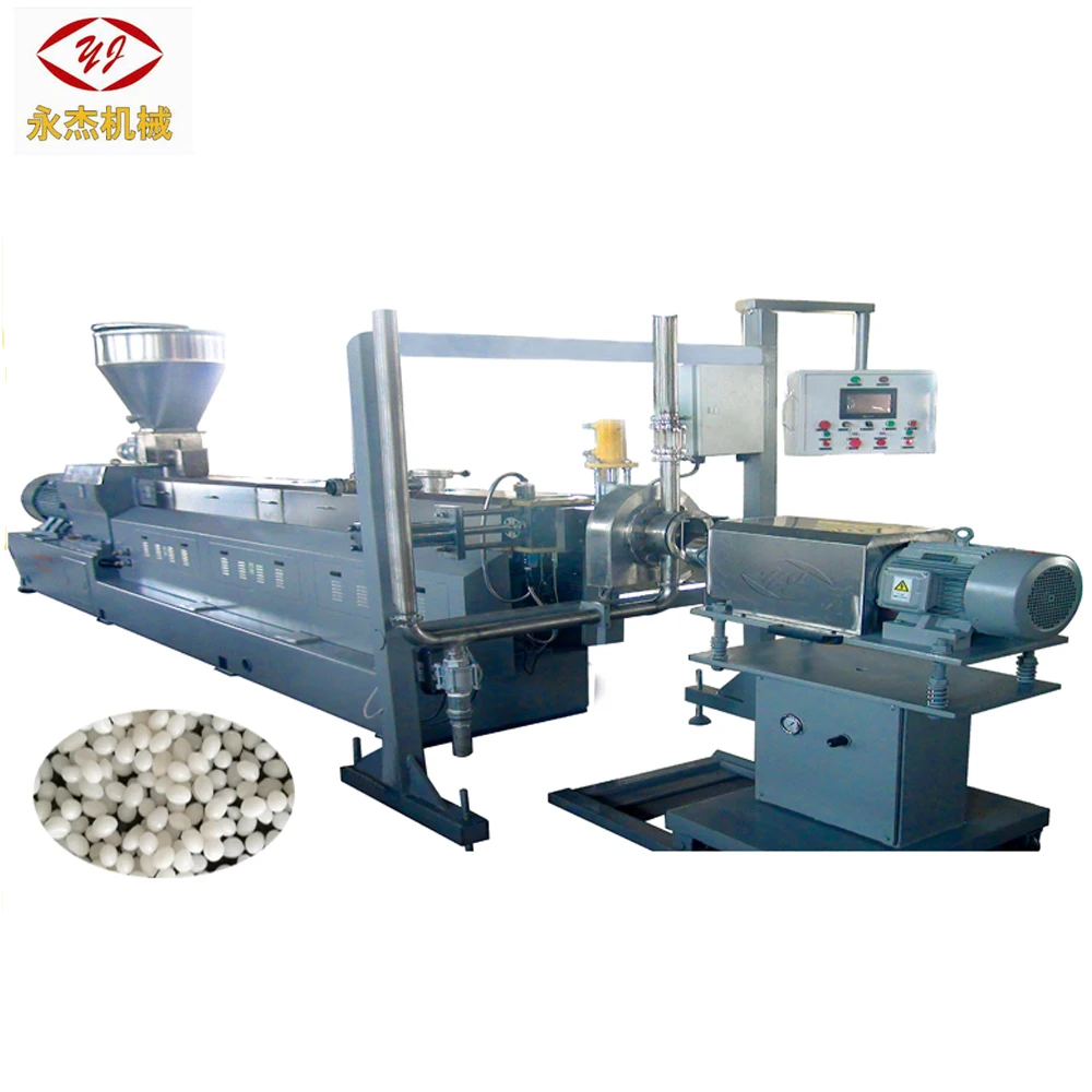 Twin screw extruder machine underwater cutting system