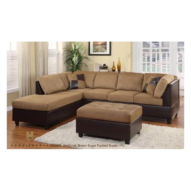 Frank furniture big size sectional sofa with chaise lounge corner leather sofa modern sectional sofa set with storage ottoman